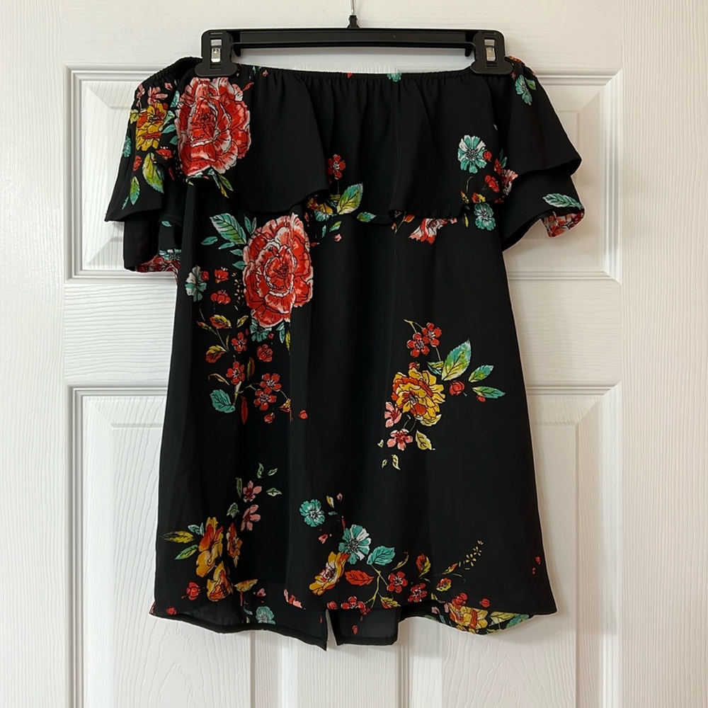 Strapless Open Back Blouse